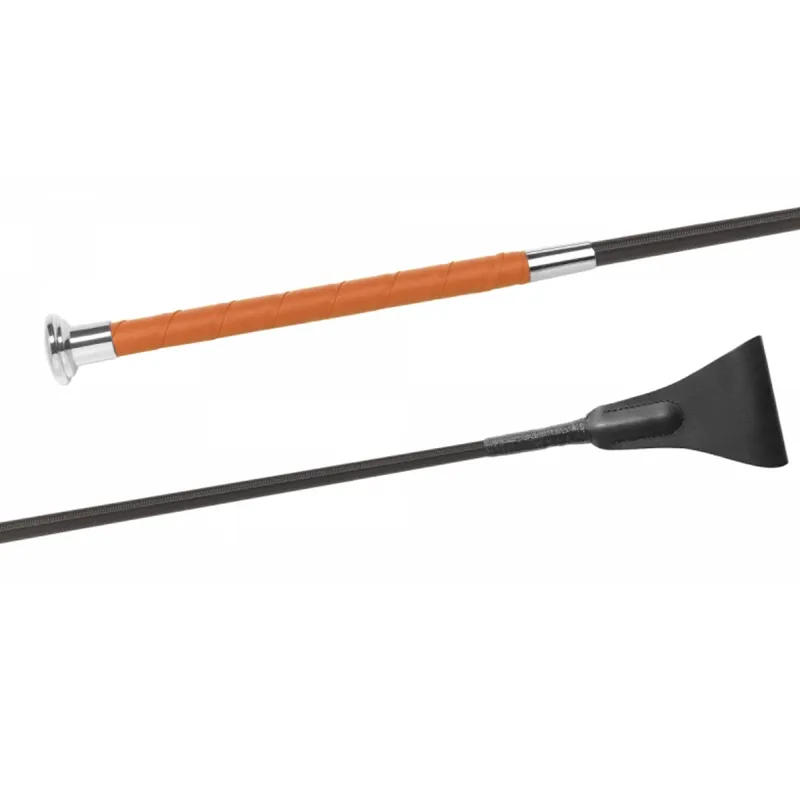 Fleck Sporty Jumping Whip - Brown - 50cm